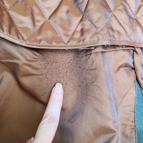 WILSONS Womens Distressed Soft Leather Jacket Size L Button Grunge 90s Y2K Goth - Picture 16 of 16